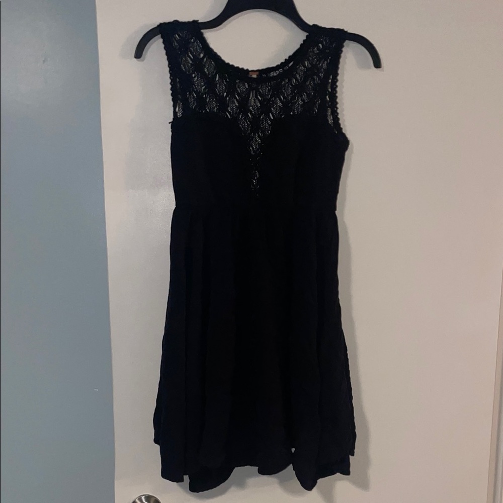 Free People Black Lace Dress